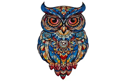Drevené puzzle sova - 177 dielov - 38 x 21,5 cm
