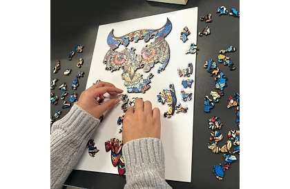 Drevené puzzle sova - 177 dielov - 38 x 21,5 cm