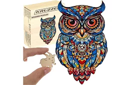 Drevené puzzle sova - 177 dielov - 38 x 21,5 cm