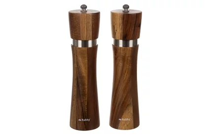 Akáciové ručné mlynčeky na korenie – sada 2 kusy