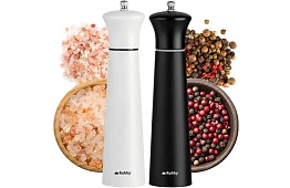 Ručné mlynčeky na korenie 2 kusy - Black and White