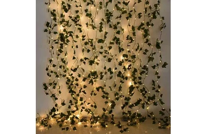 Umelý brečtan s LED osvetlením - dĺžka 25m