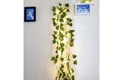 Umelý brečtan s LED osvetlením - dĺžka 25m