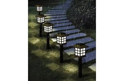 Solárne záhradné lampy – lampy 6 kusov v sade