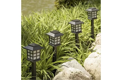 Solárne záhradné lampy – lampy 6 kusov v sade