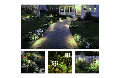 Solárne záhradné lampy – lampy 6 kusov v sade