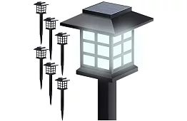 Solárne záhradné lampy – lampy 6 kusov v sade