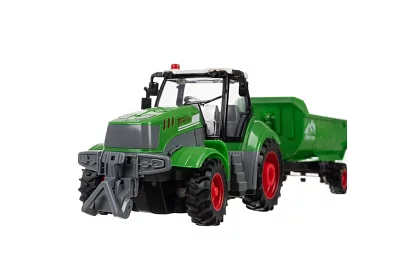 Traktor s naklápacím prívesom na diaľkové ovládanie