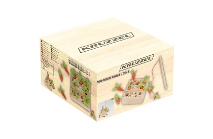 Drevená vzdelávacia hra 2v1 – magnetická záhradka