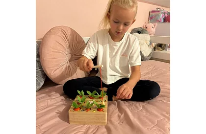 Drevená vzdelávacia hra 2v1 – magnetická záhradka