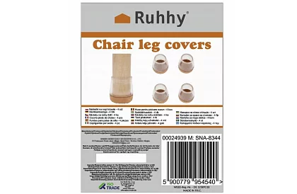 Ochranné návleky na stoličku proti poškriabaniu podlahy – 4 ks