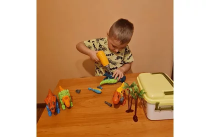 Šróbovacia stavebnica – dinosaury 4 v 1