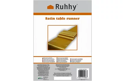 Zlatý saténový behúň – šerpa na stôl 900 × 36 cm