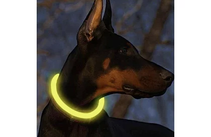 Svietiaci LED obojok s USB nabíjaním a nastaviteľnou dĺžkou