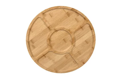 Bambusový otočný servírovací tanier – 33 cm
