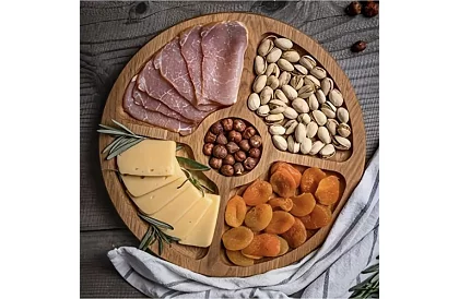 Bambusový otočný servírovací tanier – 33 cm