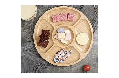 Bambusový otočný servírovací tanier – 33 cm