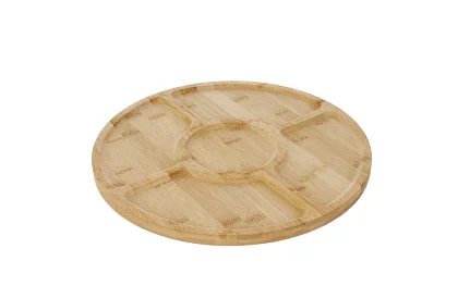 Bambusový otočný servírovací tanier – 33 cm