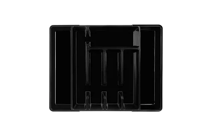 Bambusový organizér do zásuviek – čierny príborník