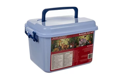 Plastové zvieratká – 48 zvieratiek v kufríku