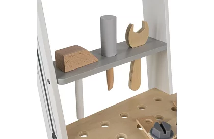 Detská dielňa s drevenými nástrojmi 3 v 1