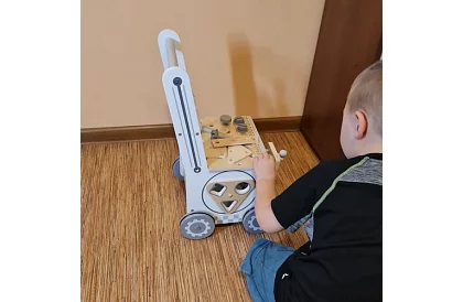 Detská dielňa s drevenými nástrojmi 3 v 1