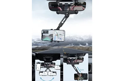 Držiak telefónu na spätné zrkadlo