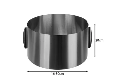 Nastaviteľná forma na tortu 16-30 cm – vysoká 20 cm