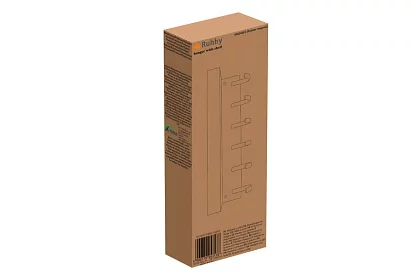 Nástenná magnetická polica s vešiakmi – 6 háčikov