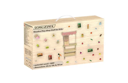 Drevený predajný stánok s príslušenstvom