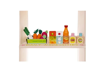 Drevený predajný stánok s príslušenstvom