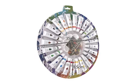 Sada akrylových farieb – 24 x 12 ml + paleta