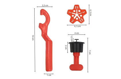 Vyrovnávací systém na obklady – 100 klipov + 50 hviezd + 2 kľúče