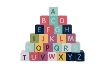 Drevené kocky mesto 100 ks s podložkou a triedičom tvarov