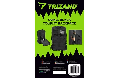 Vojenský čierny batoh 26 litrov