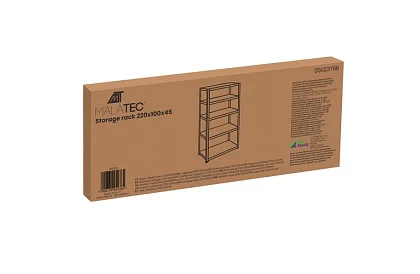 Skladový regál – 5 políc – 220 × 100 × 45 cm