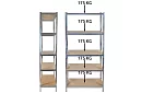 Skladový regál – 5 políc – 220 × 100 × 45 cm