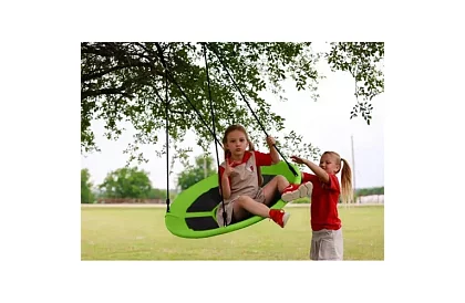 Závesná hojdačka čapí hniezdo zelenočierna 100 cm – nosnosť 150 kg