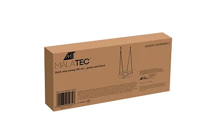 Závesná hojdačka čapí hniezdo zelenočierna 100 cm – nosnosť 150 kg