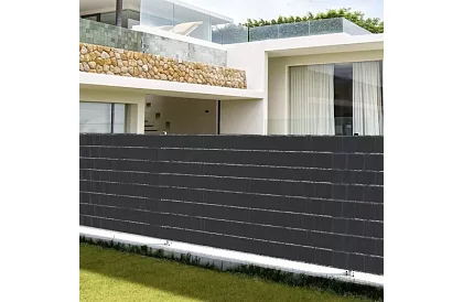 Stínící páska na plot antracit panelová 450 g/m2 - 4,75 cm × 35 m