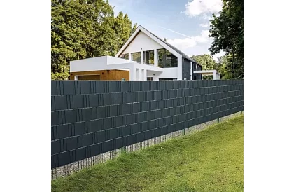 Stínící páska na plot antracit - panelová 700 g/m2 - 19 cm × 26 m