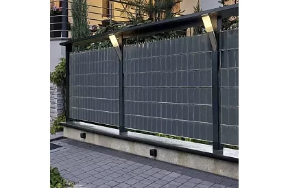 Stínící páska na plot antracit - panelová 700 g/m2 - 19 cm × 26 m