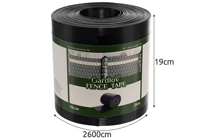 Stínící páska na plot antracit - panelová 700 g/m2 - 19 cm × 26 m