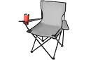 Skladacie rybárske kreslo – šedé kempingové kreslo