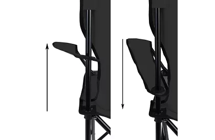 Skladacie rybárske kreslo – čierne kempingové kreslo