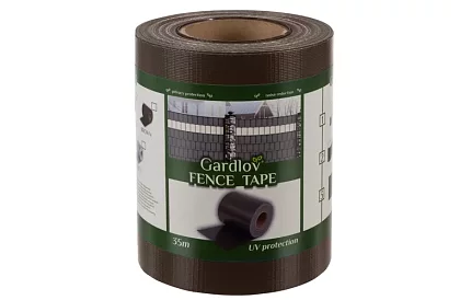 Stínící páska na plot hnedá – panelová 450 g/m2 + klipy
