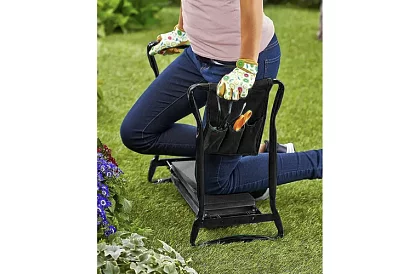 Skladací záhradné kľačadlo 3v1 – kľačadlo, lavička a organizér s náradím