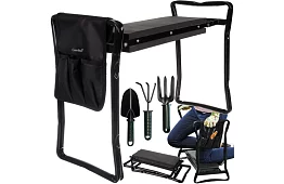 Skladací záhradné kľačadlo 3v1 – kľačadlo, lavička a organizér s náradím