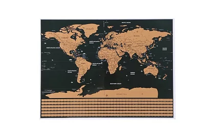 Stieracia mapa s vlajkami – Scratch Map the World + doplnky