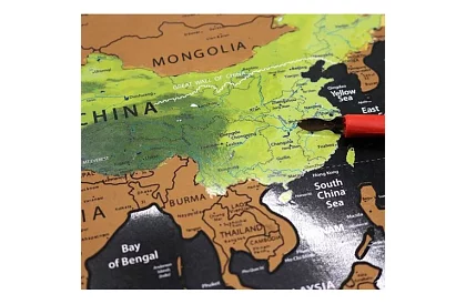 Stieracia mapa s vlajkami – Scratch Map the World + doplnky